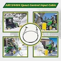 Vista 2 de AM134404 Repuesto para cable de entrada de control de canalón John Deere, cable deflector de canalón compatible con soplador de nieve JD de 44