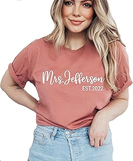 Mrs. Shirt, Custom Mrs. Shirt, Honeymoon Shirt, Custom Wedding Shirt, New Mrs. Shirt, Personalized Wedding Gift,