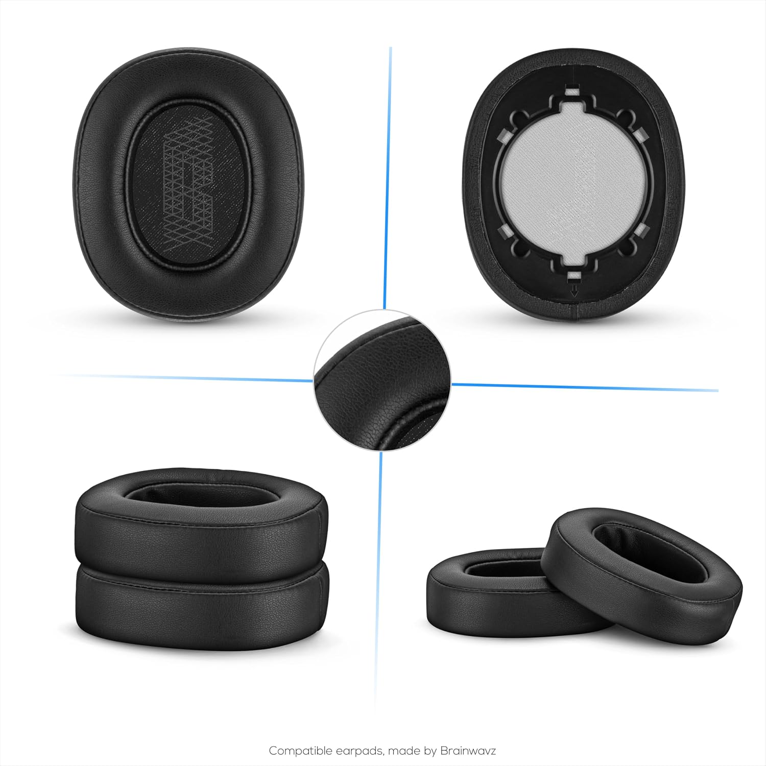 Replacement Earpads for JBL 500BT Headphones - PU Leather & Memory Foam Ear Cushion for Additional Comfort - by Brainwavz