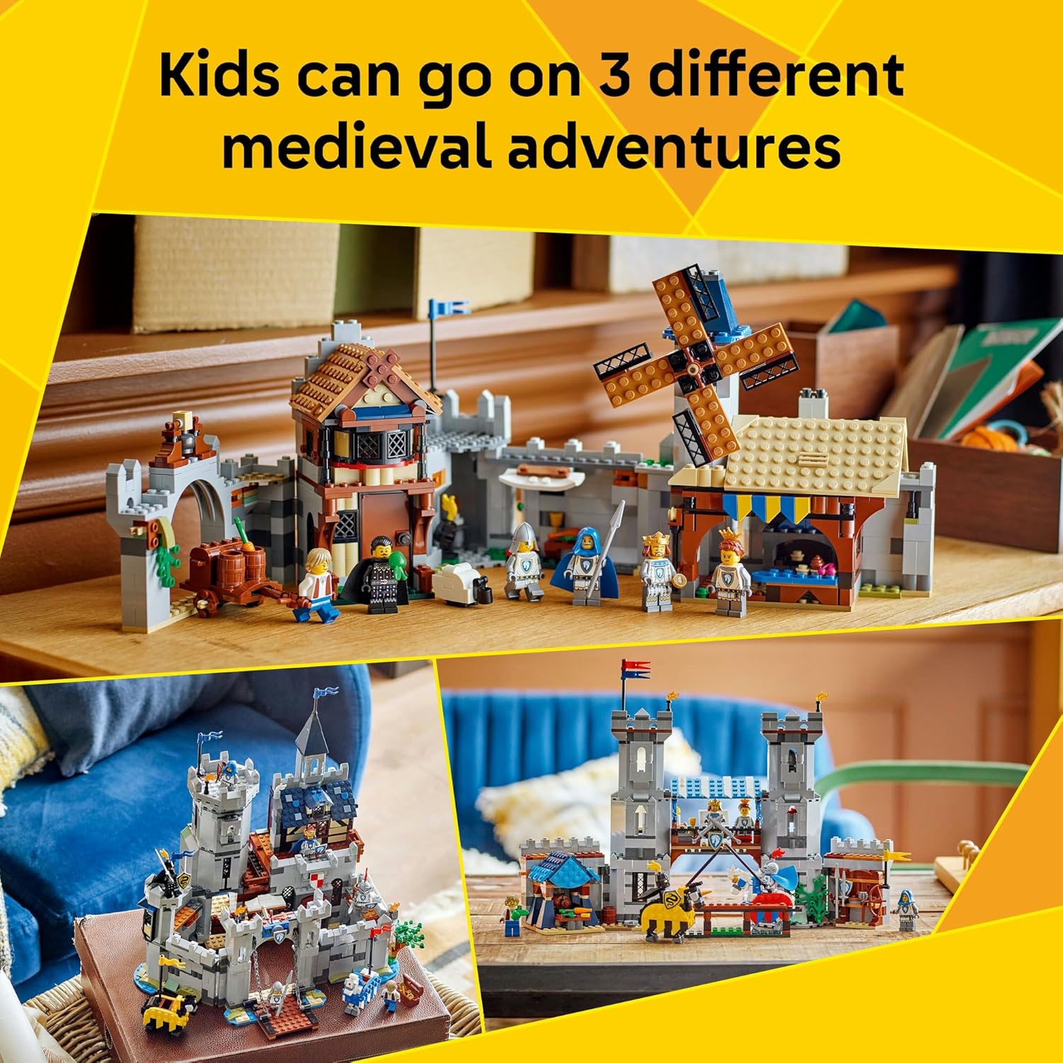 Lego Creator 31168 Medieval Knight Castle Toy Birthday Present Blocks Boys Girls Children 9 10 11 Years Old Elementary School Interior Stylish Figure Goods