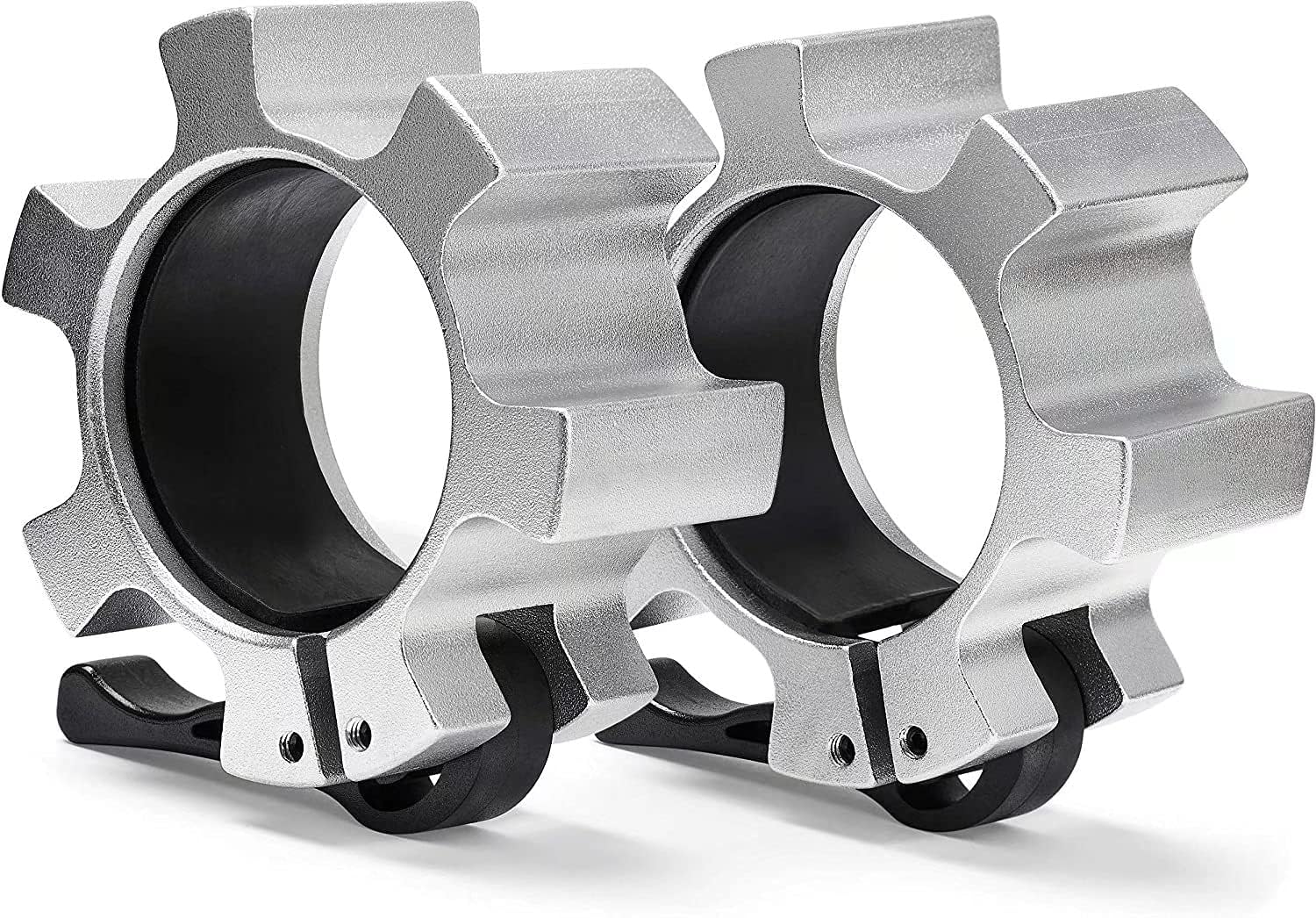 Metal Olympic Barbell Clamps 2inch Heavy Duty Exercise Collars,Weight Clips for 2" Barbell,Quick Release Weight Clamps for Weightlifting, Olympic Lifts Strength Fitness Training 1 Pair