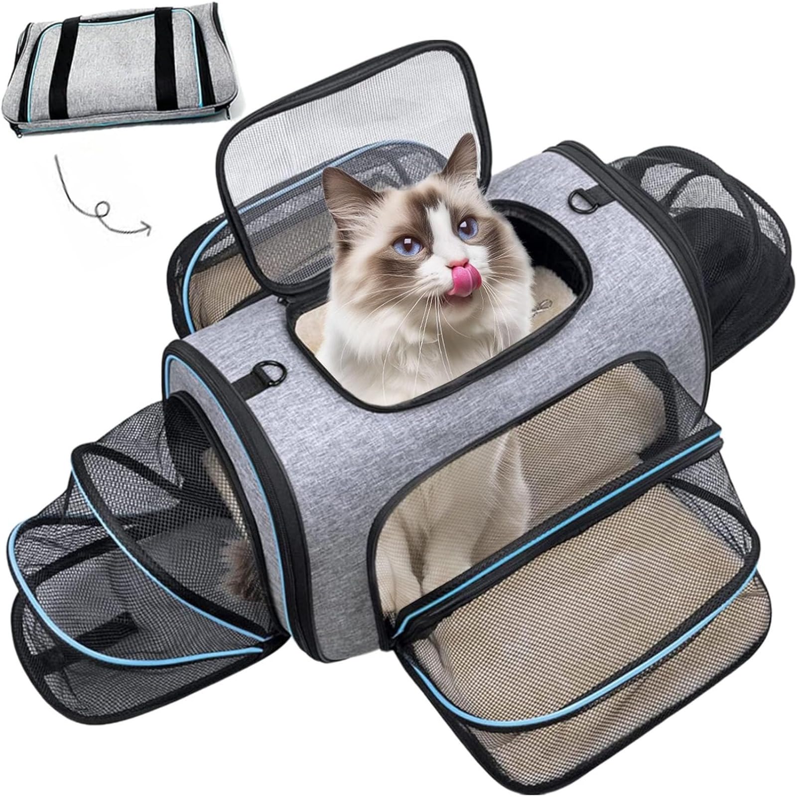 Amazon.co.jp: 猫 ZAZY キャリーバッグ ペットキャリーバッグ 猫バッグ