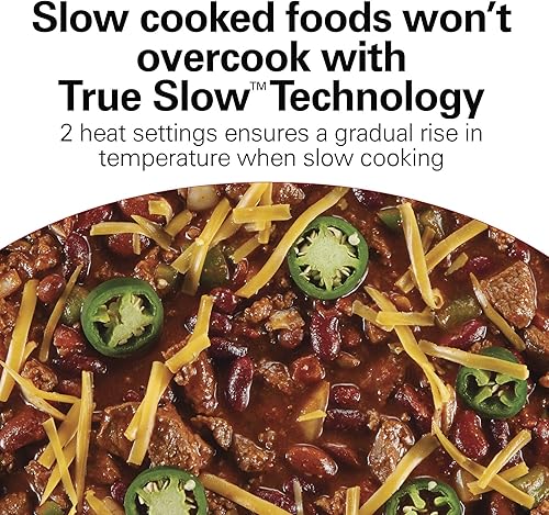 Miniatura 4 de Hamilton Beach Olla a presión QuikCook 12 en 1 con tecnología True Slow Cook arroz salteado huevo y más 8 cuartos de galón negro e inoxidable 34508