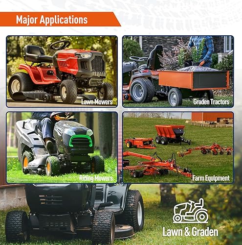 Miniatura 5 de HALBERD Neumático apto para césped de 16 x 650-8 para cortacésped y jardín 16 x 65-8 Gran tracción para tractores de jardín cortacéspedes vehículos
