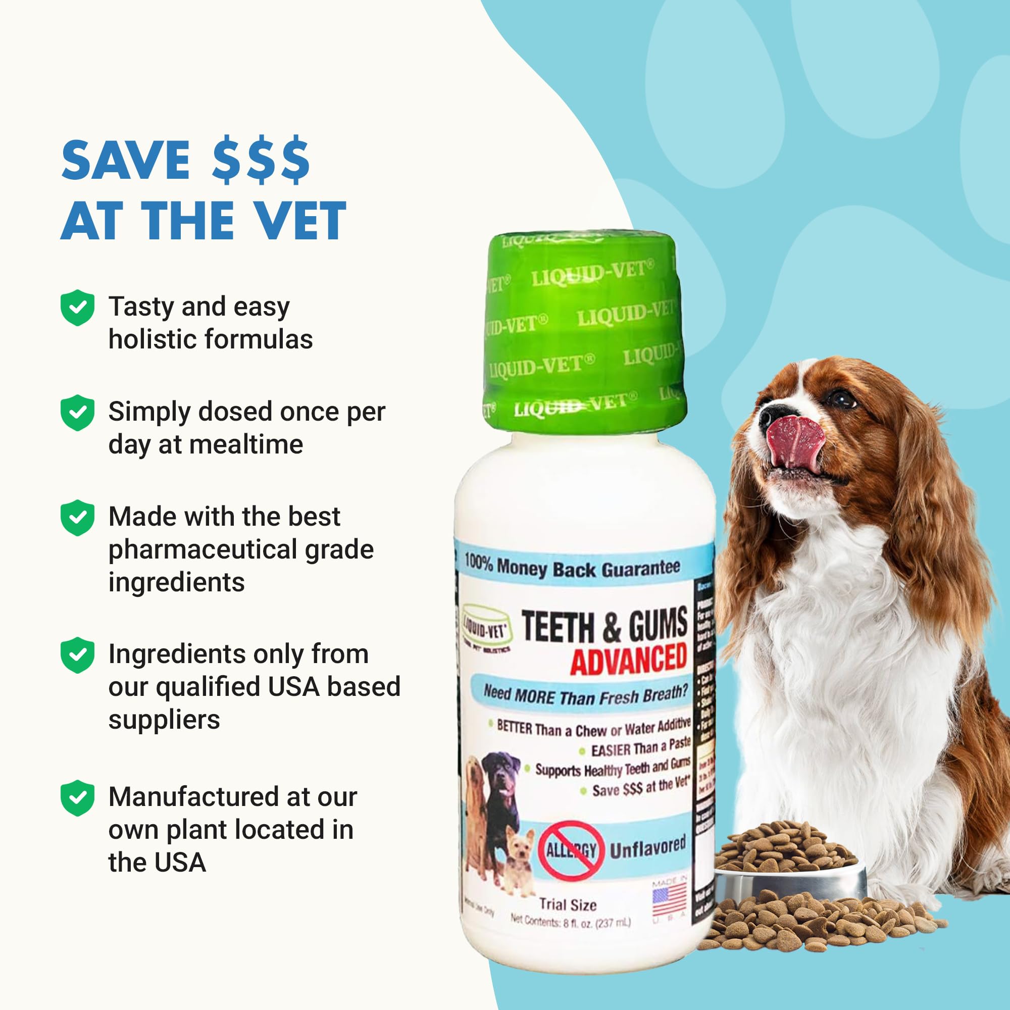 LIQUID-VET Ultimate Dog Dental Care Solution: Teeth Cleaning & Plaque Remover Food Additive - Fresh Breath Mouthwash, Tartar Control, and Gum Health Support - Premium Pet Product - image 5