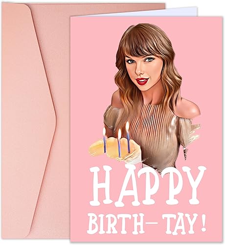 Buewutiry Taylor Merch, tarjeta de regalo de cumpleaños, regalos de Taylor para niñas, mujeres, hermanas y ella. Decoraciones de fiesta de