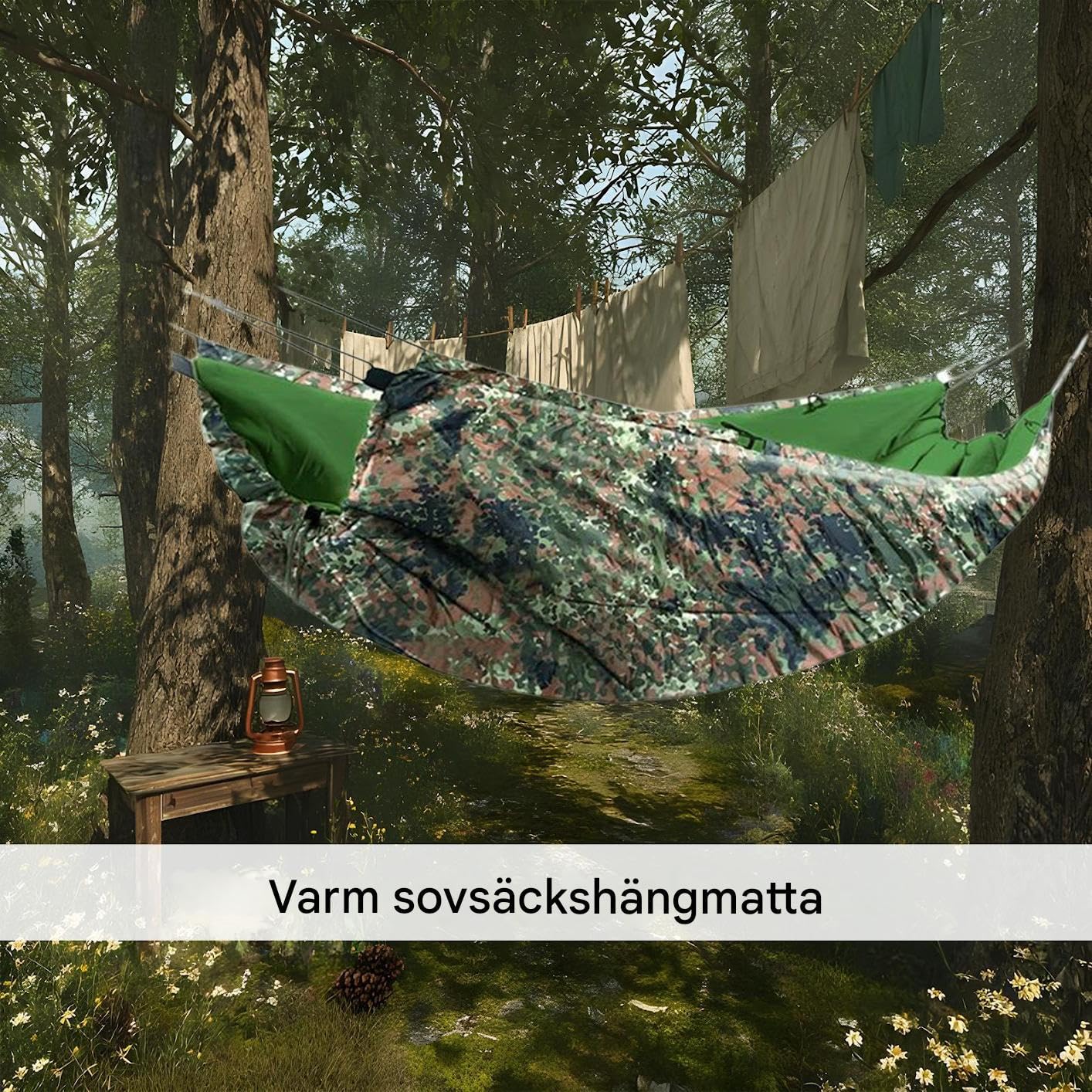 Manta Inferior Para Hamaca Equipo de Supervivencia Térmico para Aire Libre