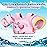 Heysplash Kids Swimming Vest, Toddler Floaties Fit 31-66 Lbs, Puddle Kids Jumper with Adjustable Strap, Swim Jacket Water Wing Arm Baby Float, Pool Sea Swimming Aid 2-7 Years, Pink Striped Flamingo