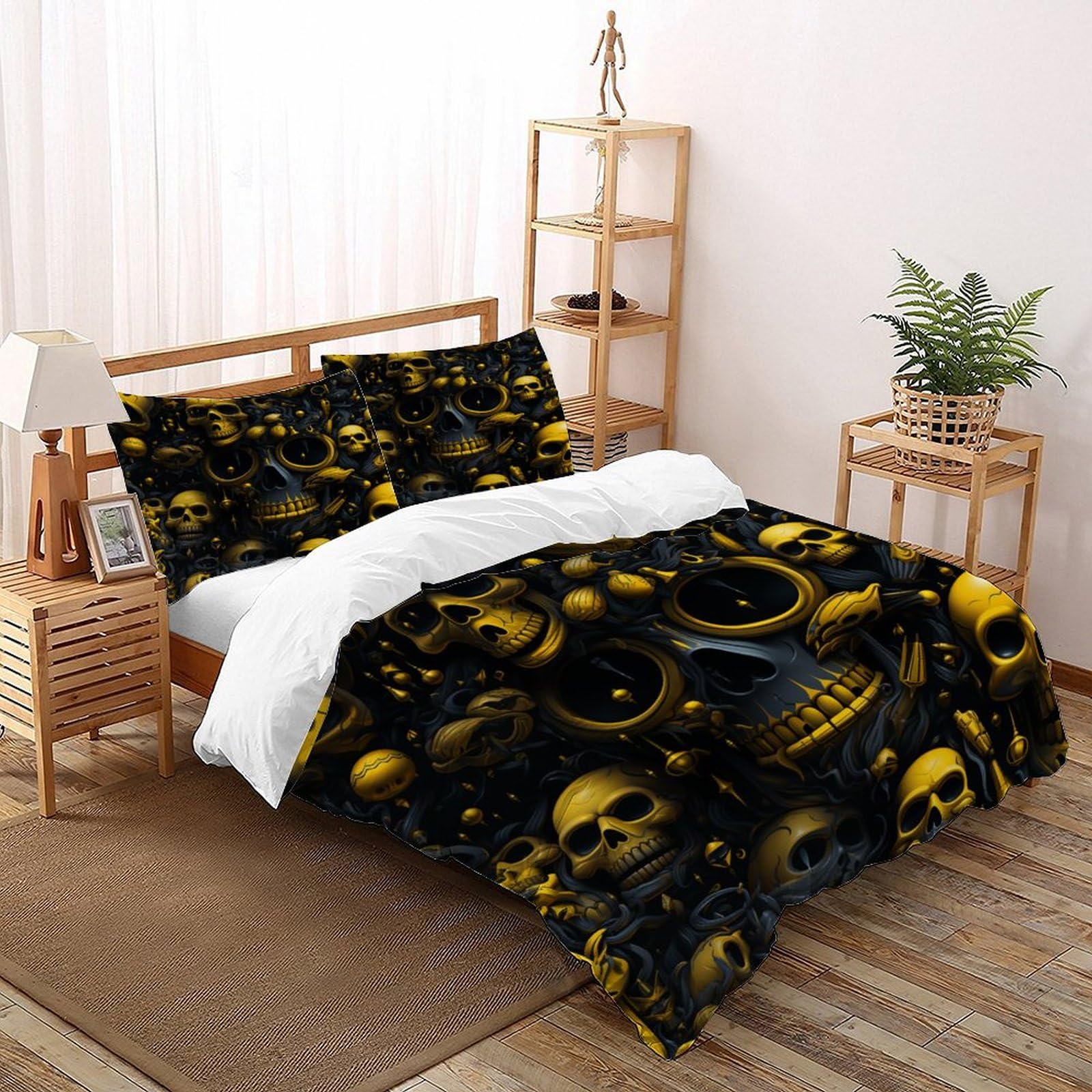 Housse de couette motocyclette 2 pièces lit simple pour adulte et enfant
