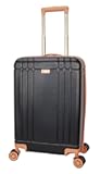 Hooper Hardside Expandable 8-Wheel Spinner Travel Checked Luggage, Black, 20-Inch Carry On
