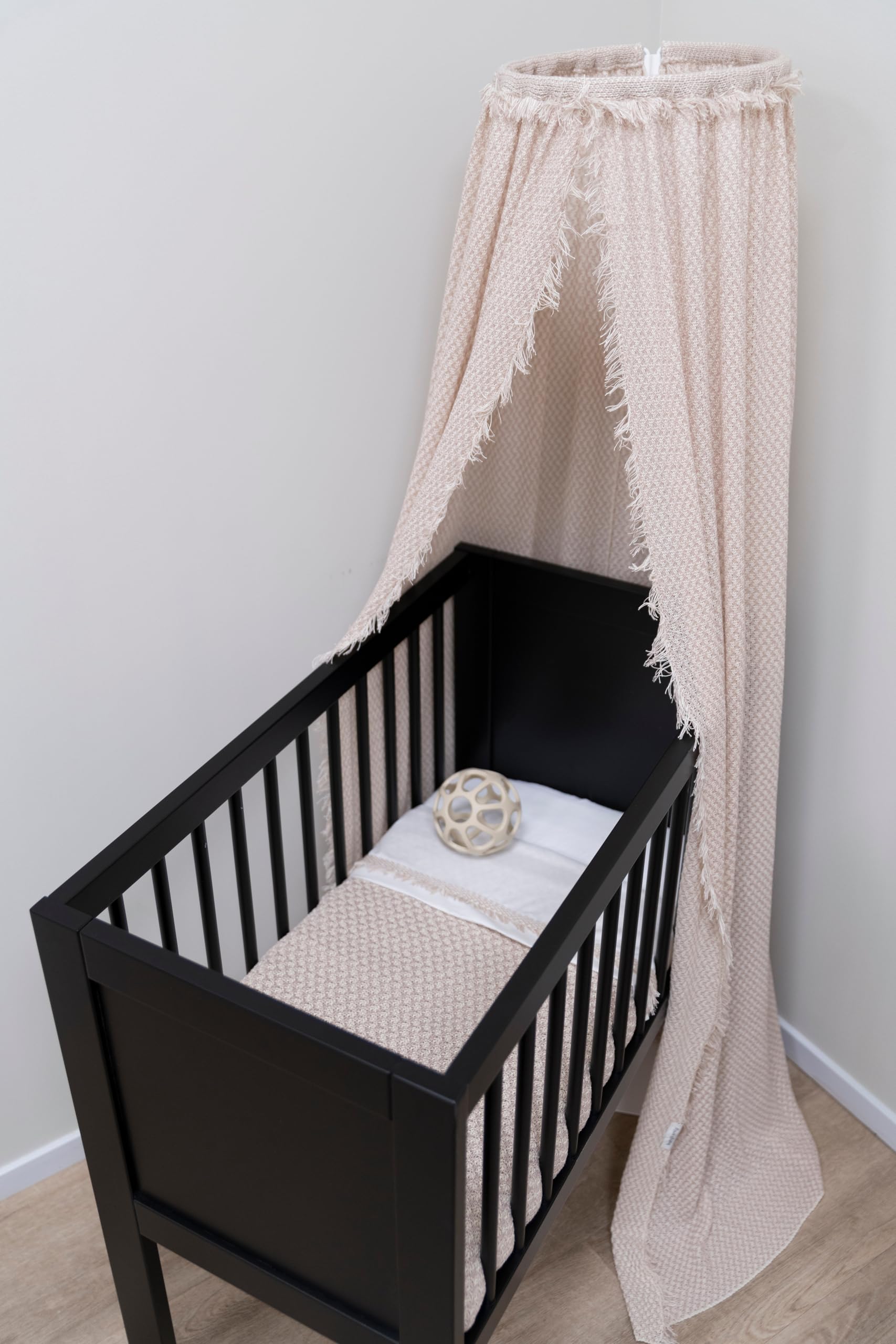 Baby's Only - Kocyk dziecięcy do kołyski teddy Happiness - Urban Taupe/Ecru - 70x95 cm