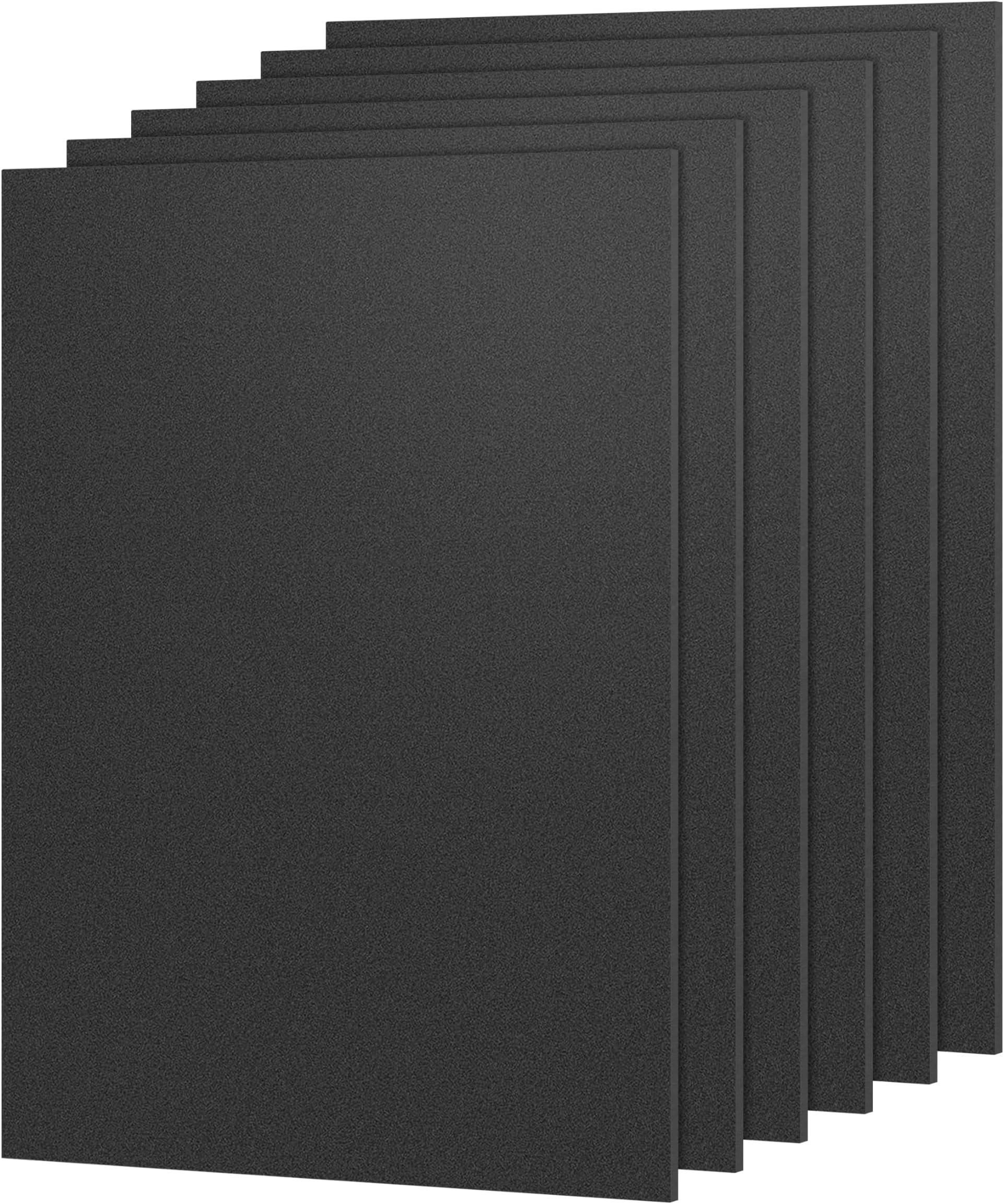 KAITELA Black ABS Plastic Sheet 12" x 16" x 1/8" Thick (3mm), Pack of 6 | Thermoplastic; Moldable; Rigid; Textured & Smooth Finish; for Crafts, DIY Projects, Robotics Competition
