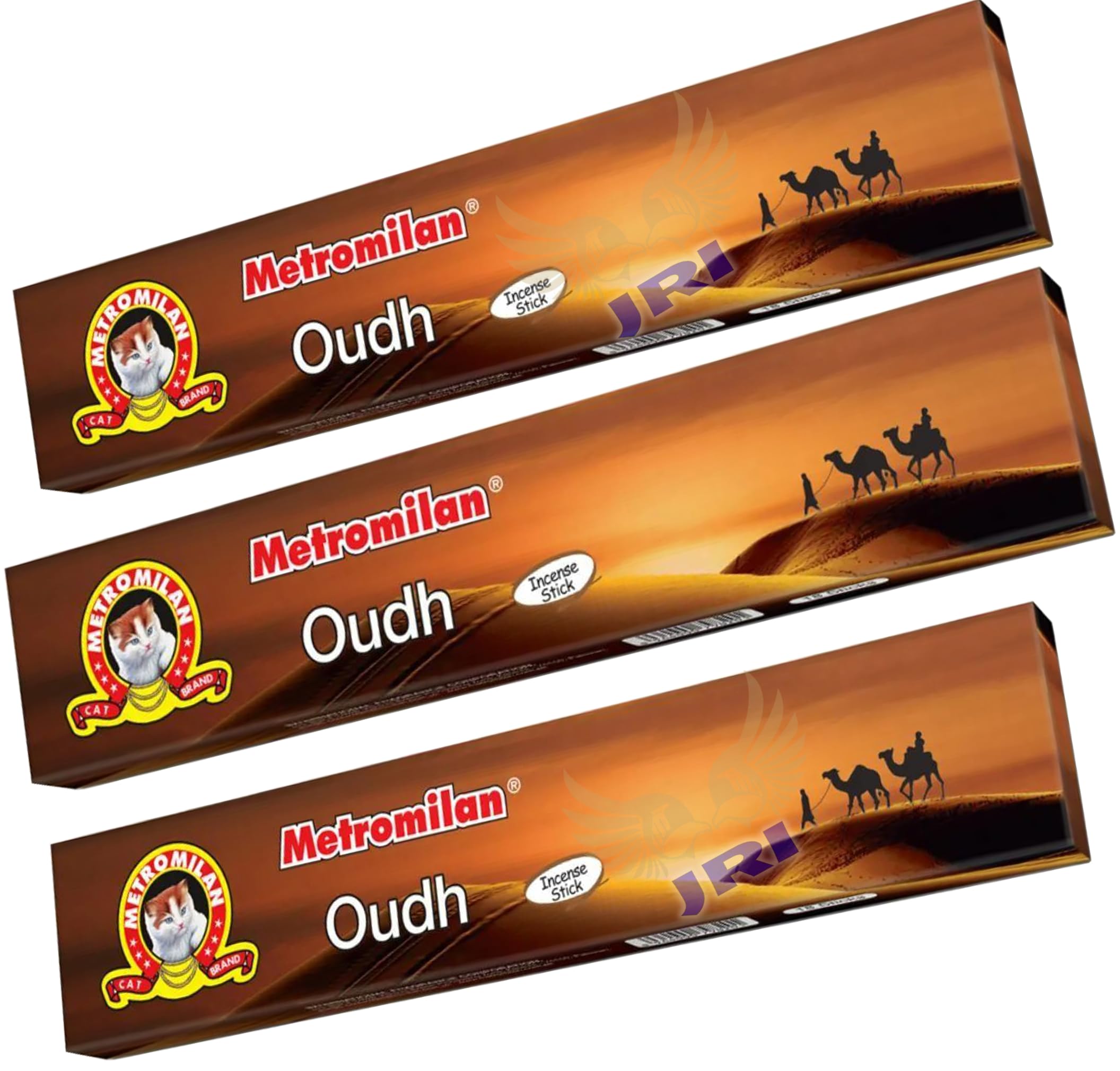 METRO MILAN Oudh INCENSE STICK- Oudh Flavour for Prayer & Pooja 3 PACKs,Total 54 STICKs (18 STICKs in Each Pack) - (Same Day Dispatch)