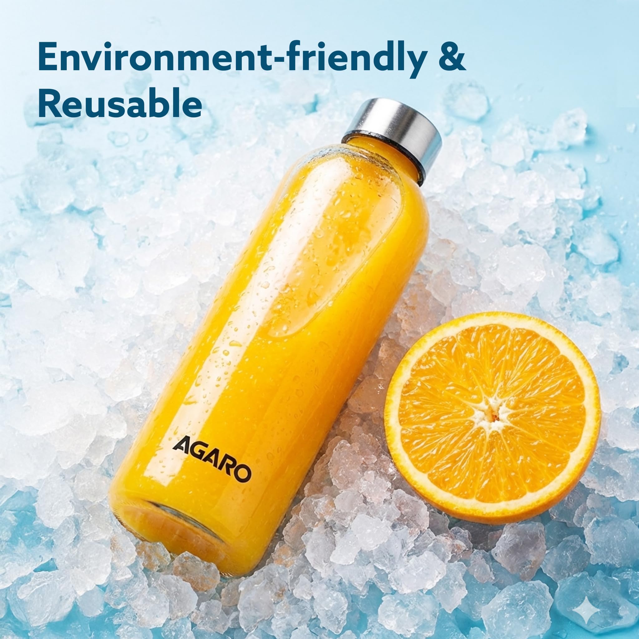 AGARO Elite Borosilicate Glass Water Bottles, Pack of 3, 1000ml Capacity Each, Microwave & Freezer Safe, Leak Proof & Airtight Lid, Scratch Resistant, Transparent. — Amazon image 6