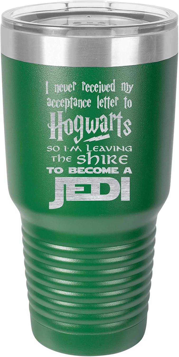 I Never Received My Acceptance Letter To Wizard Inspired 30 oz Funny Insulated Tumbler Laser Engraved Unbreakable Beverage Cup With Lid Multiple Colors (Matte Black)