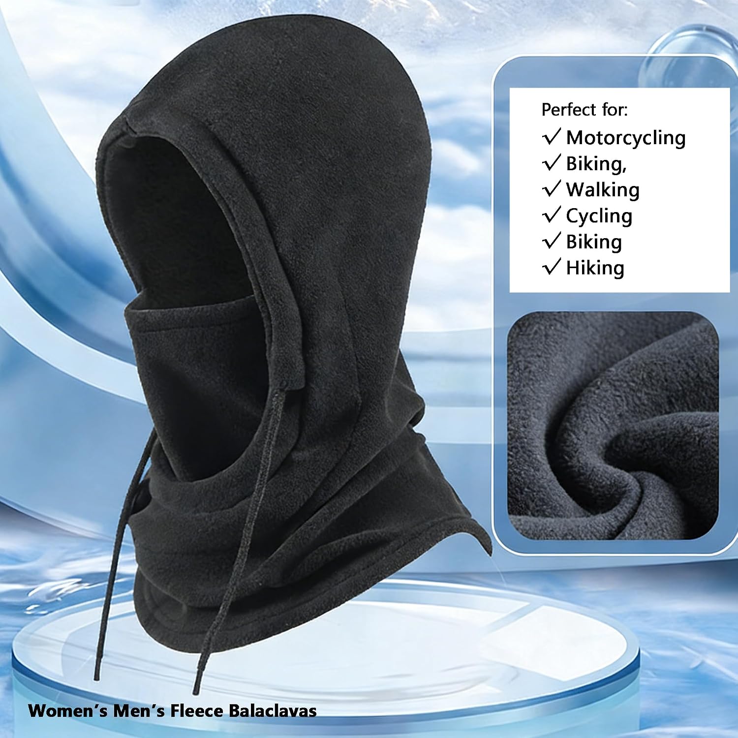 Womens Mens Balaclavas Headwear Faux Sherpa Beanie Hats Trooper Thermal Plush Hat Warm for Fall Winter Spring