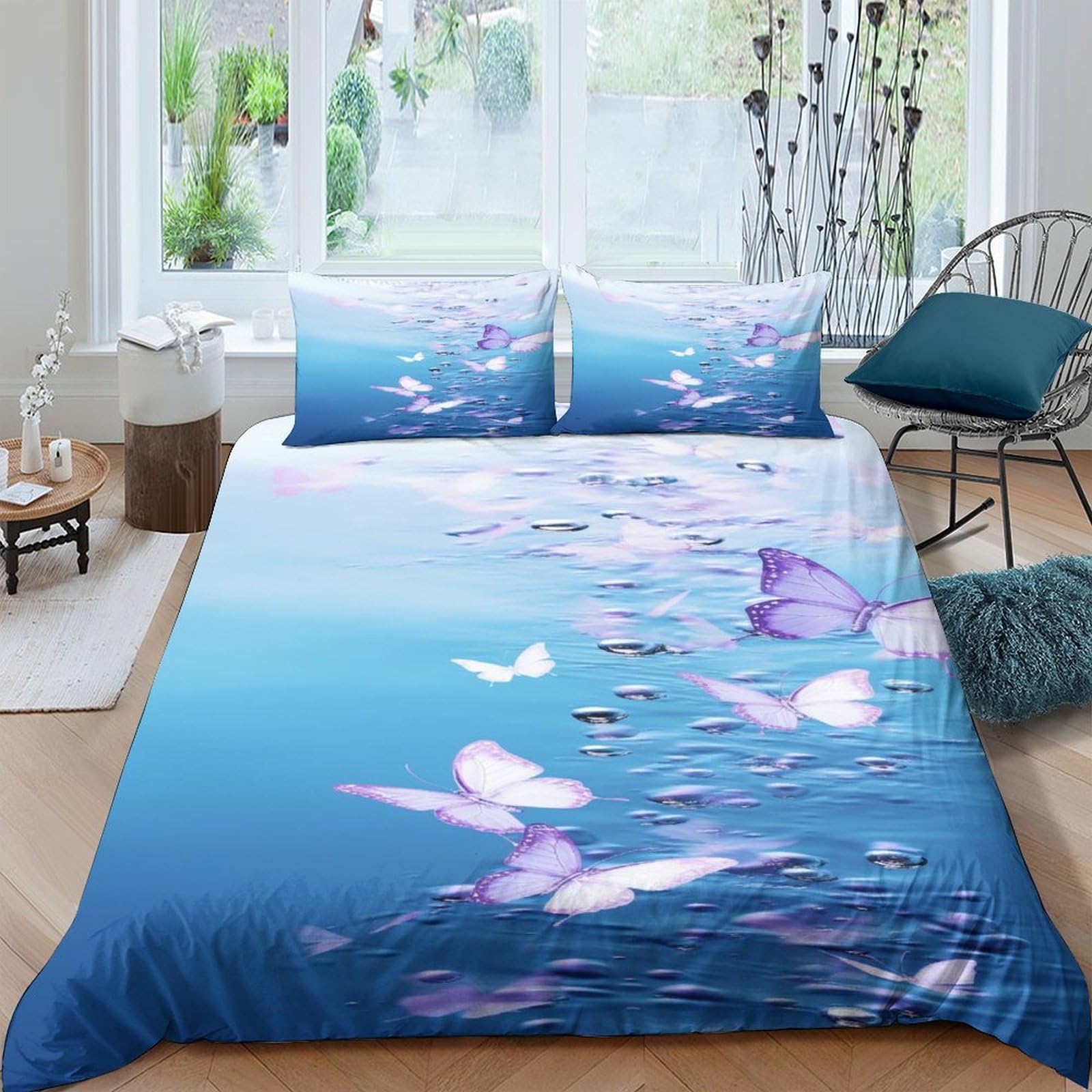 Housse de couette fermeture éclair lit 220x240 pour changer de drap facilement