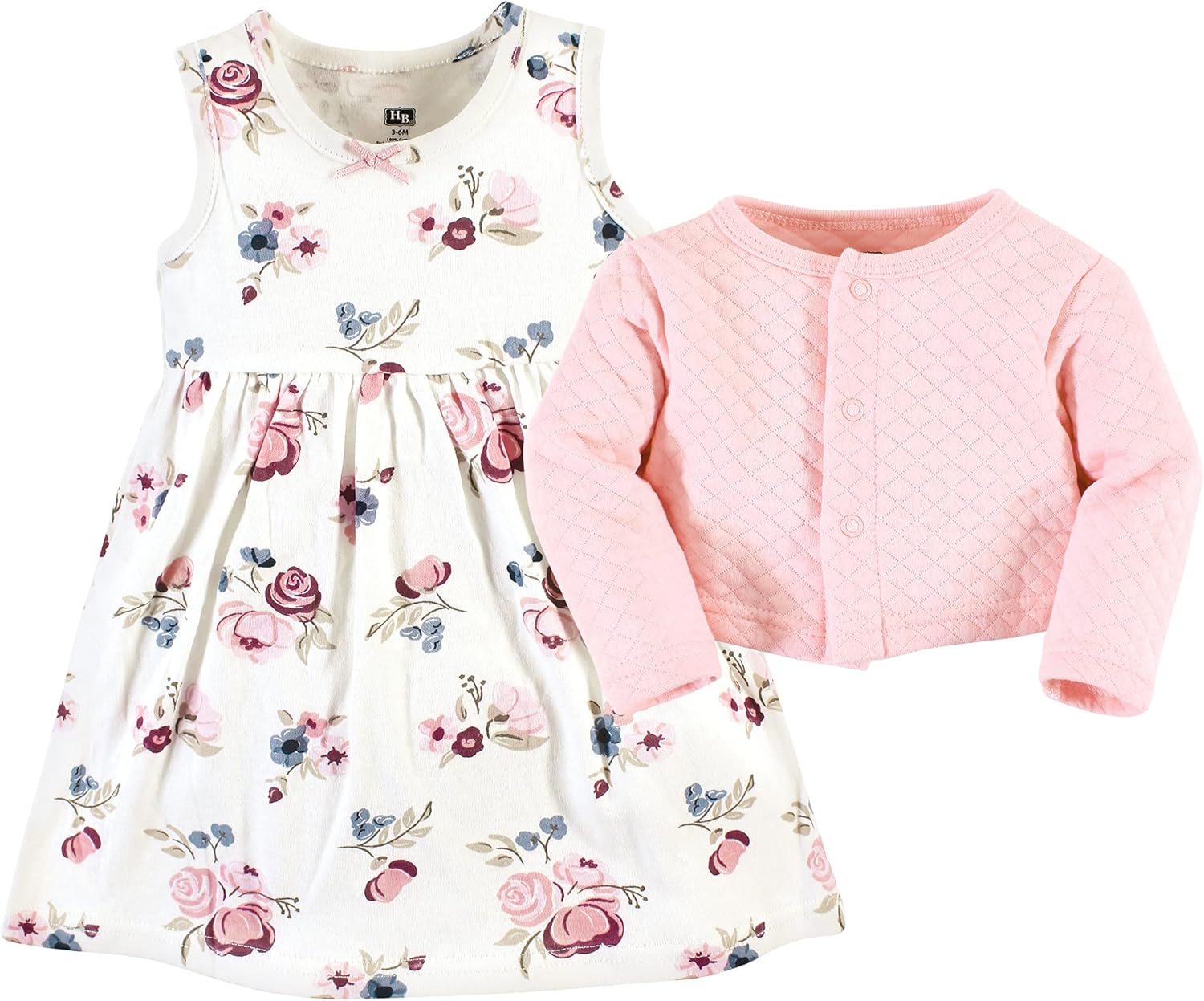 Hudson Baby Girls Quilted Cardigan and Dress - Image 3