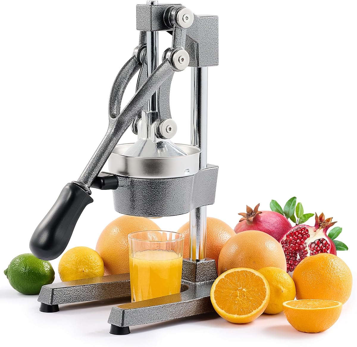 CO-Z Hand Press Juicer Machine, Manual Orange Juicer and Professional Citrus Juicer for Orange Juice Pom Lime Lemon Juice, Commercial Lemon Squeezer, Easy to Clean, Gray