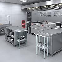 Vista 466 de Mesa de trabajo de acero inoxidable, mesa de metal