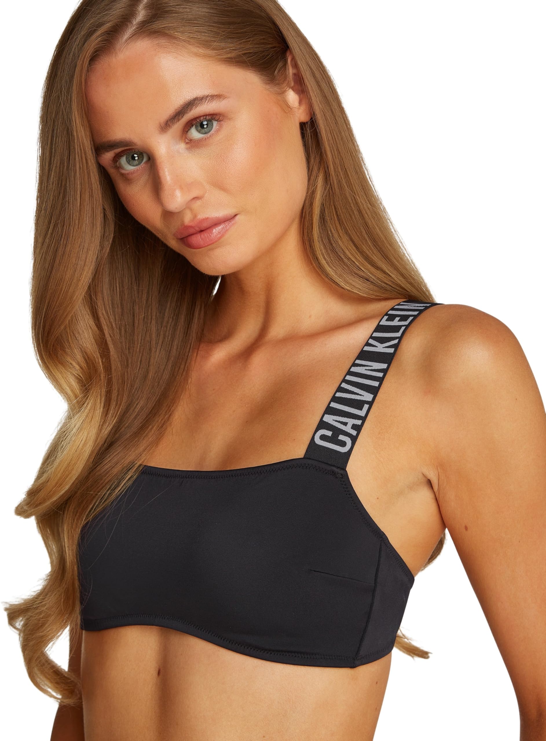 Calvin Klein Haut de Bikini Bandeau Femme Rembourrage Amovible