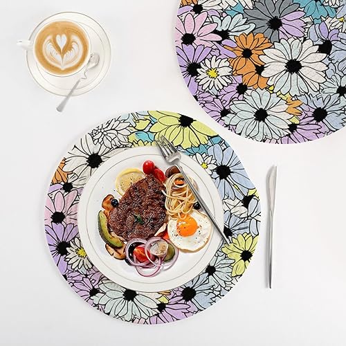 Miniatura 4 de 3 Pcs Hot Pad Trivet Colorful Cartoon Daisy for Hot Pots and Pans 15in Cotton Thread Weave Pan Pad for Teapot Camper Must Haves