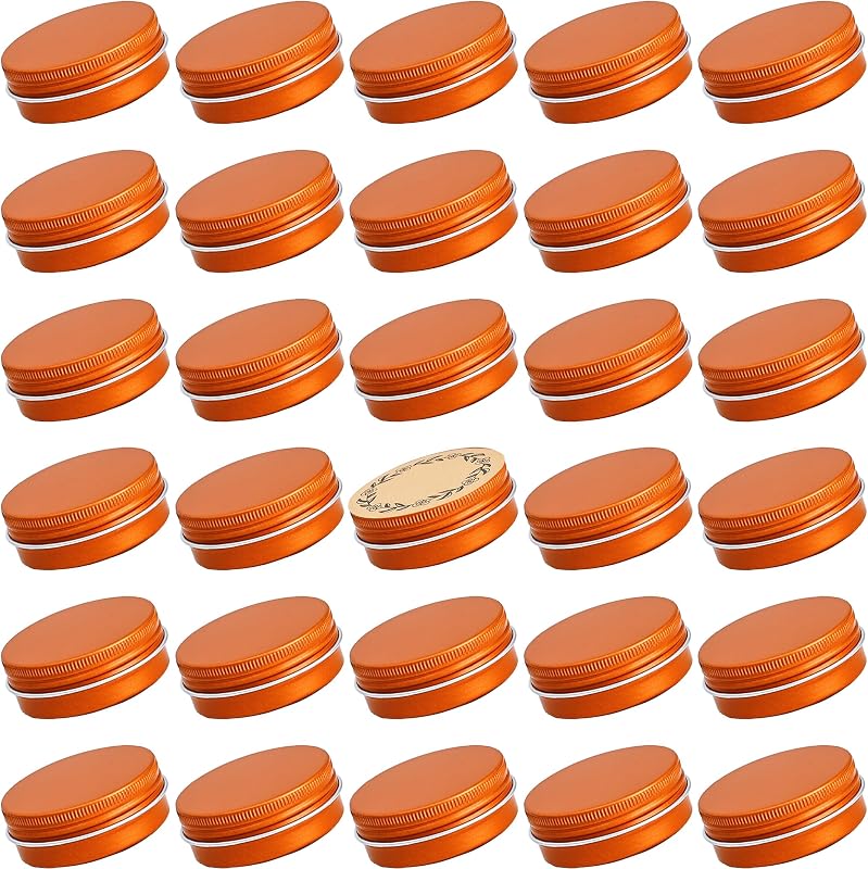 Art Secret Frasco de alumínio com tampa rosqueável 30 mL Tangerine com etiquetas, pacote com 32