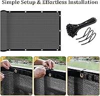 Vista 4 de Shade&Beyond Pantalla de Privacidad para Cerca de 6' X 50' Pies, Malla de Cercado Resistente de 170 GSM, Cubierta de Red de Sombra para Pared