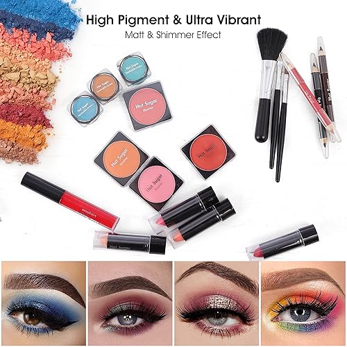 Miniatura 4 de Hot Sugar Kit de Maquillaje Todo en Uno para Adultos y Niñas - Juego Completo de Maquillaje para Principiantes Incluye Paleta de Sombras de Ojos, B
