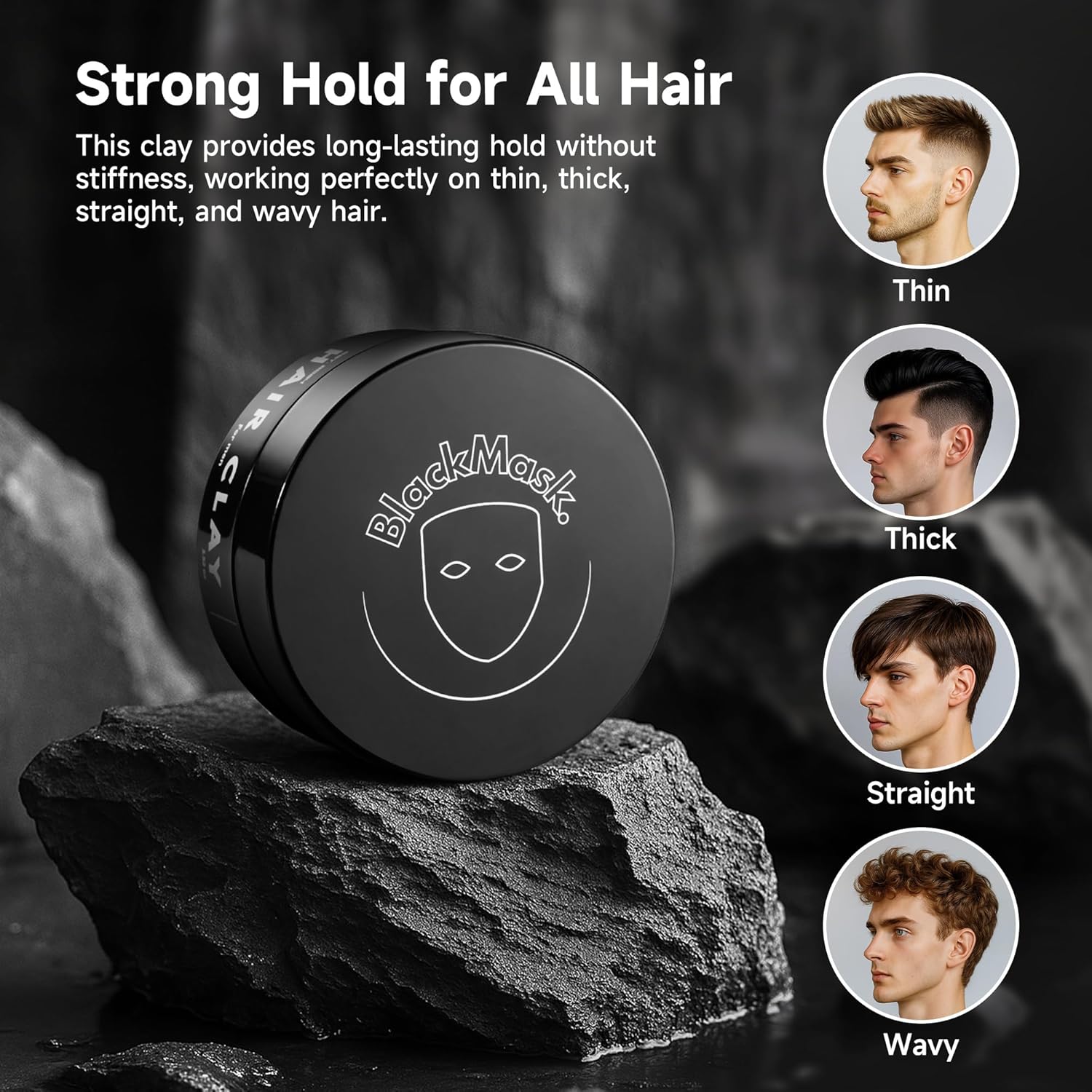 Hair Clay for Men (3.52 oz) Matte Finish with Strong Hold, Hair Styling Clay, Adds Texture & Volume - Image 4