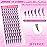 JIMIRE Spiky Lash Clusters Premade Individual Lashes Feather-Like Wispy Cluster Eyelash Extensions 11-21MM D Curly Eyelash Clusters 96Pcs DIY Anime Lash Extensions Thinner Lash Band