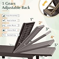 Vista 4 de GUNJI Sillas de salón para patio exterior impermeables (marrón)