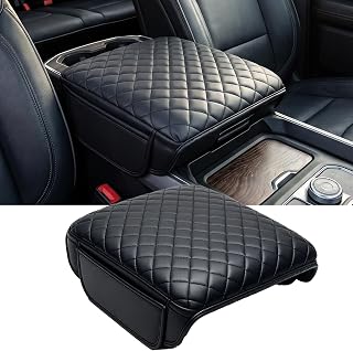 Center Console Cover with Side Pocket for Dodge Ram 1500 2500 3500 2019-2026 Accessories, Floor Console Bucket seat armrest Cover, Car Arm Rest Cushion Pad Protector, Anti-Scratch