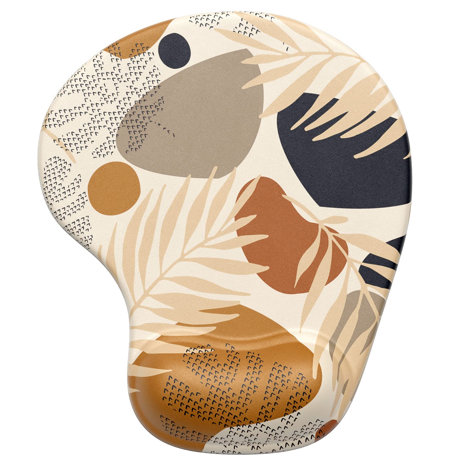 Hsurbtra Ergonomic Mouse Pad with Wrist Rest Support, Gel Mouse Pads with Non-Slip PU Base, Pain Relief Memory Foam Computer Mat, Cute Office Supplies