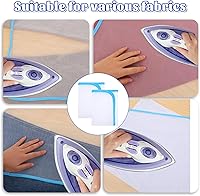 Vista 6 de Paquete de 2 paños de prensado para planchar, paño de malla abrasadora, protector de planchado para coser y planchar, protector de tela de hierro