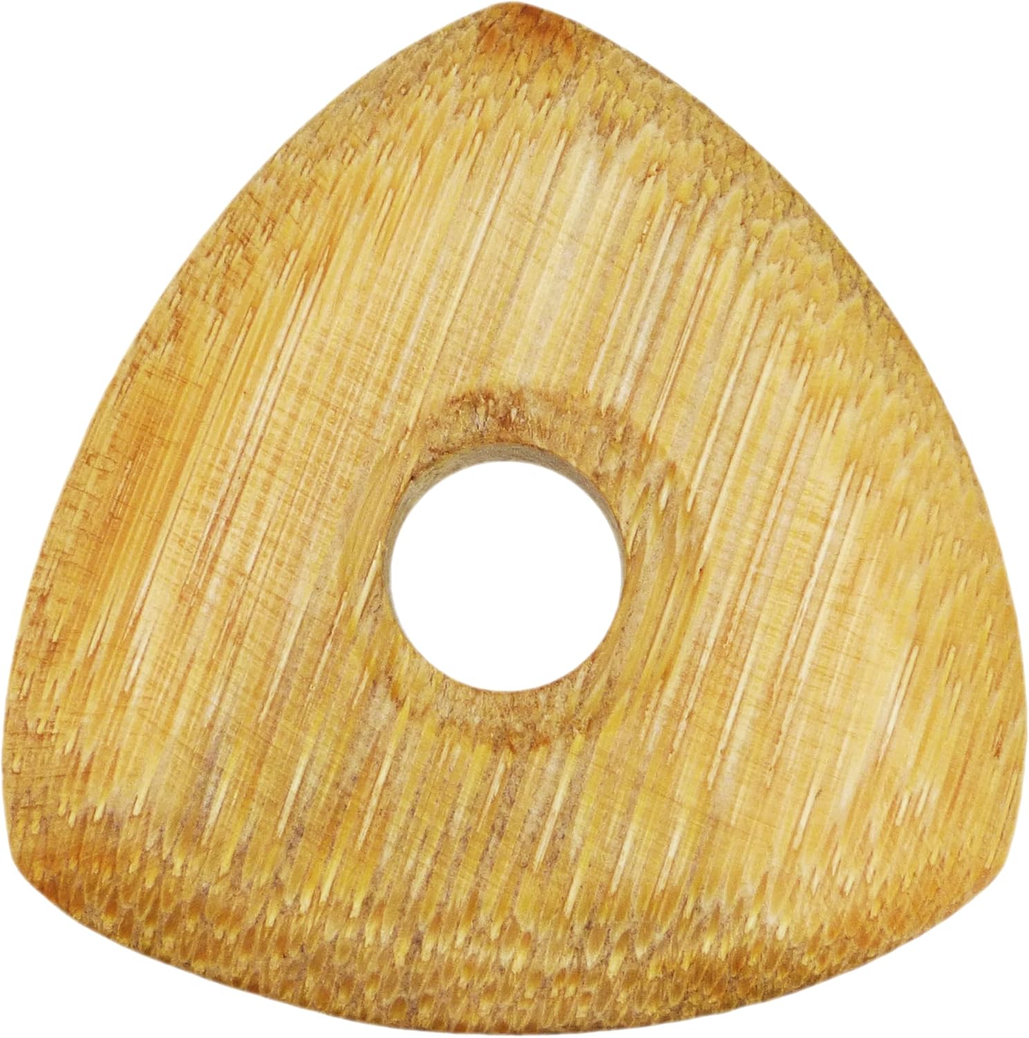 Black Buffalo Horn Guitar Or Bass Pick - 4.0 mm Ultra Heavy Gauge - 346 Contoured Triangle With Grip Hole Shape - Polished Finish Handmade Specialty Exotic Plectrum - 24 Pack