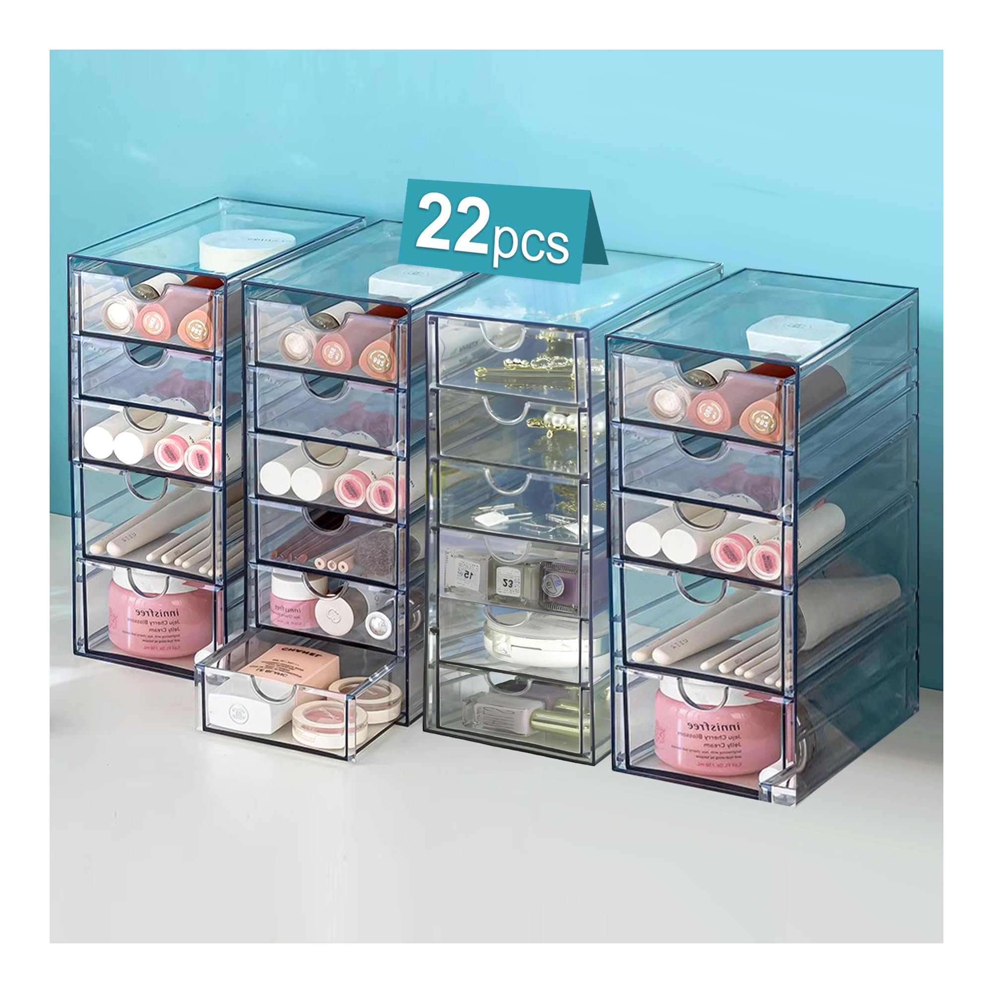 Rangement maquillage anti-poussière pour protéger bijoux et cosmétiques