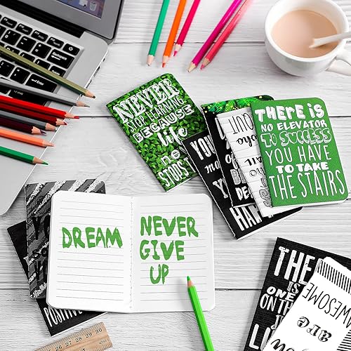 Miniatura 12 de Bloc de notas inspirador, mini diario motivacional, bloc de notas de bolsillo pequeño para escuela, oficina, hogar, suministros de regalo, 10