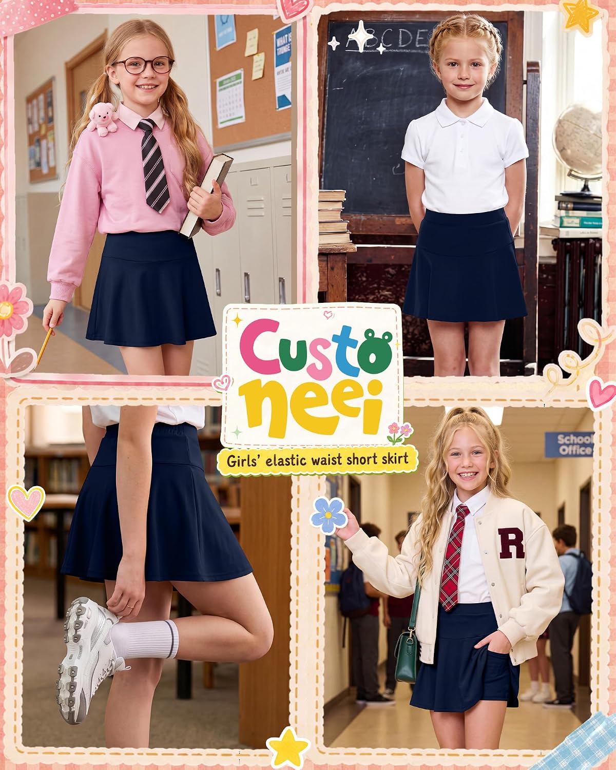 Girls Uniform Skirts School Skorts