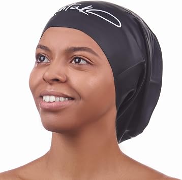 Large Swim Cap for Long Hair Women & Men with Braids & Dreadlocks