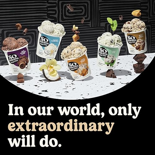 Miniatura 7 de So Delicious Postre congelado de leche de coco sin lácteos, masa de galletas, vegano, proyecto sin OMG, verificado, 1 pinta