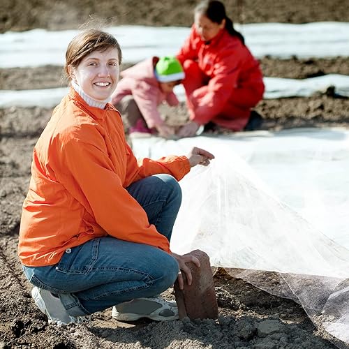 Miniatura 4 de Hoolerry Mosquitera ultra fina para jardín, cubiertas grandes para plantas, pájaros, blanco, malla de polietileno para proteger verduras, frutas,