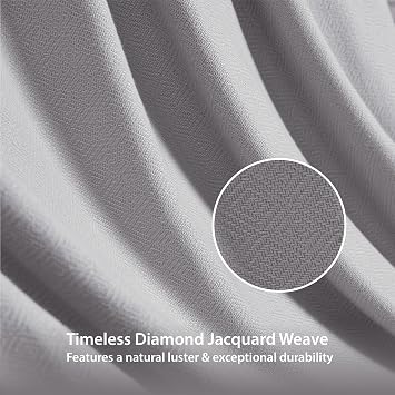 Queen Size Blanket, 70% Rayon (Derived from Bamboo) and 30% Cotton, Lightweight Jacquard Weave, Breathable and Soft Summer Blanket for Bed or Couch, 90 x 90, Grey