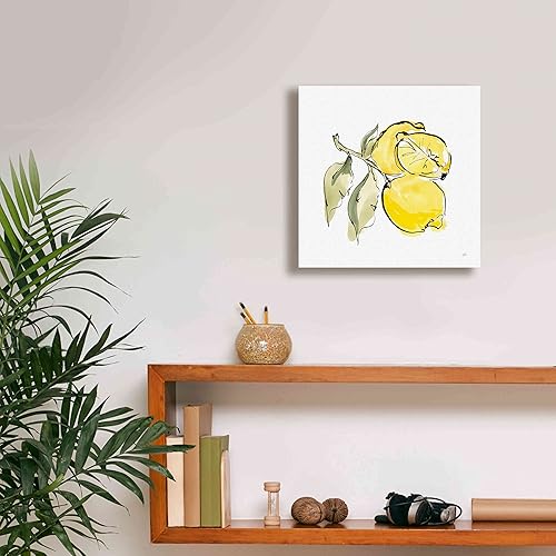 Miniatura 8 de Epic Graffiti "Lemon Still Life II" por Chris Paschke, lienzo de arte de pared Giclée, 12 x 12 pulgadas