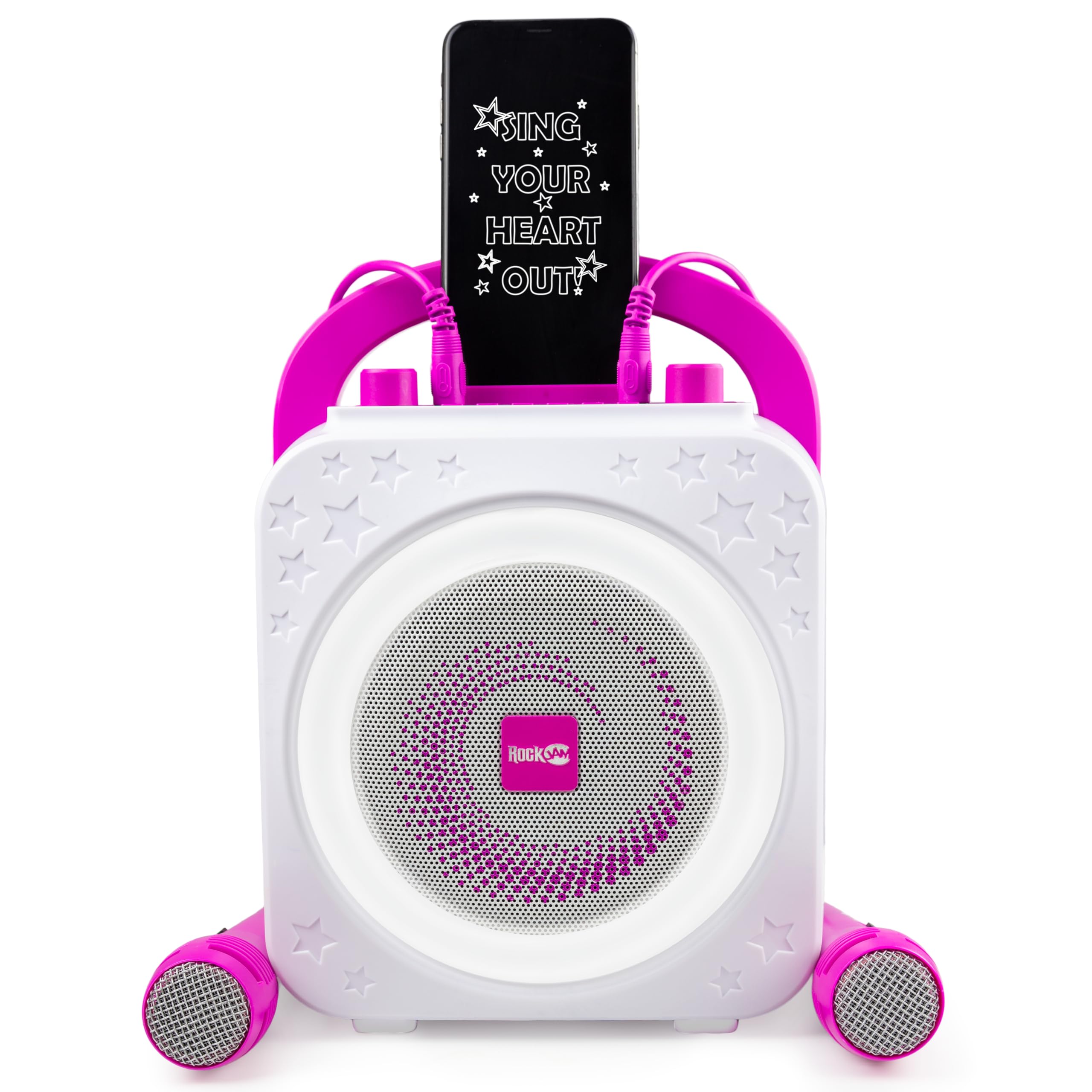 RockJam Ring urządzenie do karaoke Bluetooth z dwoma mikrofonami