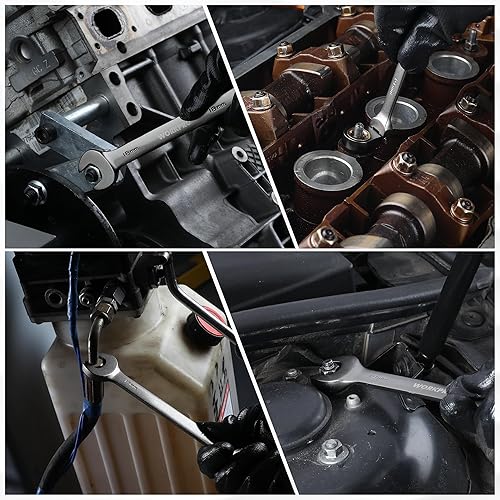 Miniatura 7 de WORKPRO Llave combinada de trinquete de cabeza flexible de 0.709 in, construcción Cr-V, niquelado, 72 dientes, diseño de 12 puntos, métrica