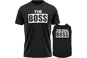 Matching Dog and Owner Outfit T-shirt: 'The Boss & The Real Boss'