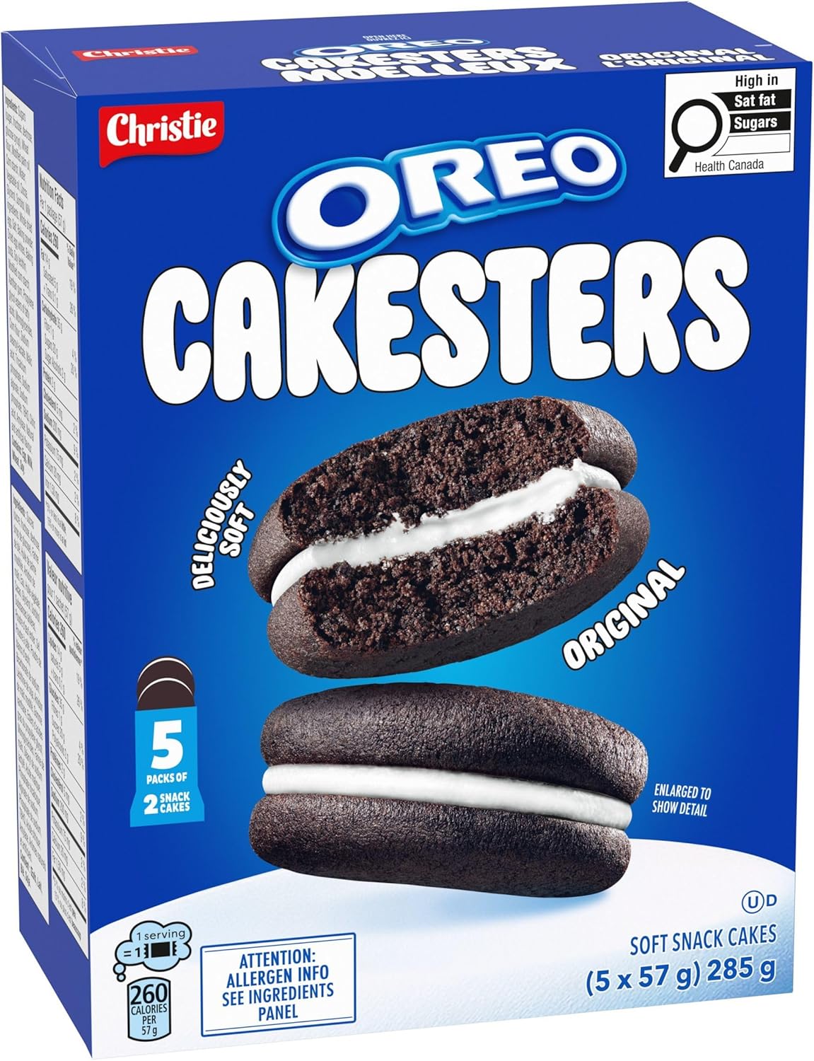OREO Cakesters Soft Snack Cakes, 285g (Pack of 5, 57g each) Snack Packs, Original - Image 11