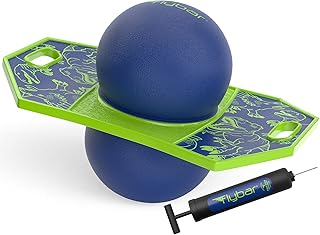 Flybar Dino Pogo Ball for Kids, Jump Trick Bounce Board with Pump and Strong Grip Deck