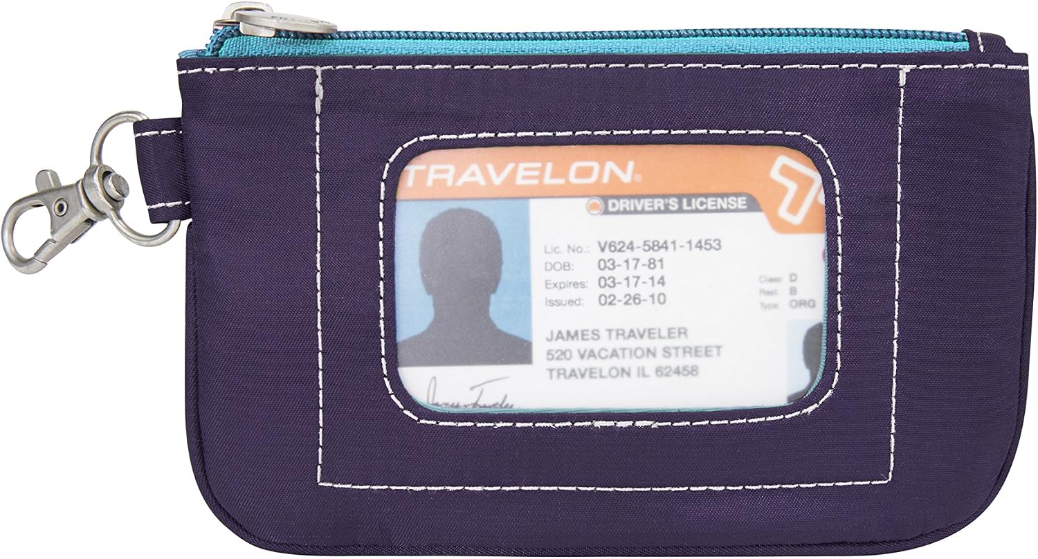 Travelon Safe Daisy Id Pouch, Purple, One Size
